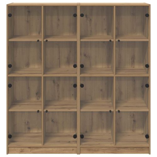 Висок шкаф 2 бр. Дъб 68 x 37 x 142 см Инженерна дървесина