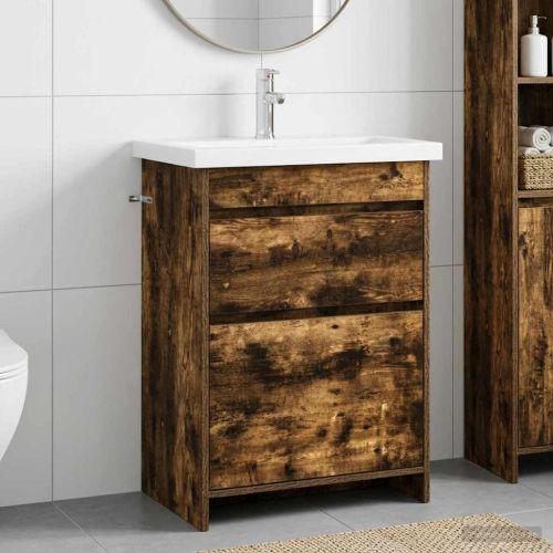 Комплект мебели за баня Опушен дъб 61 x 40 x 84,5 см