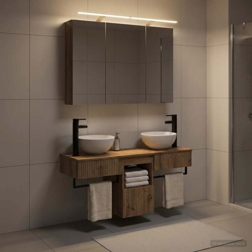 Комплект шкафове за баня 4 pcs 100 x 14,5 x 70 см
