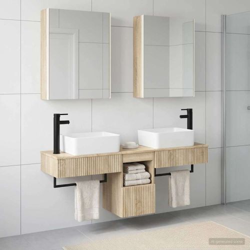 Комплект шкафове за баня 5 pcs Дъб сонома 53 x 15,5 x 70 см