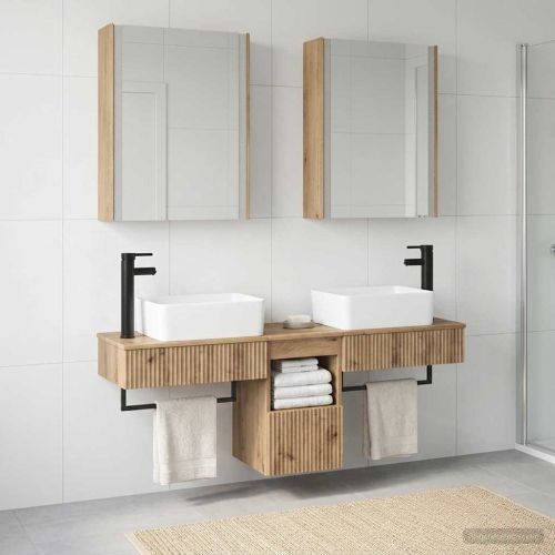 Комплект шкафове за баня 5 pcs Дъб артизан 53 x 15,5 x 70 см