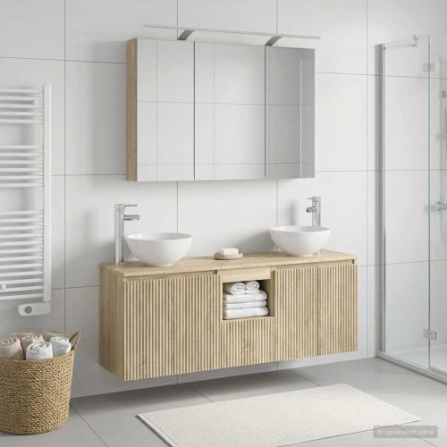 Комплект шкафове за баня 4 pcs Дъб сонома 100 x 14,5 x 70 см