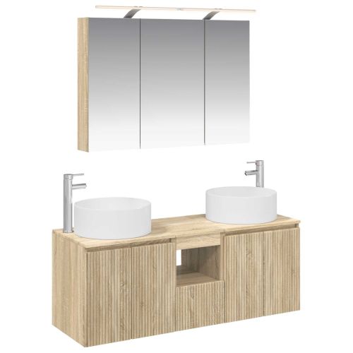 Комплект шкафове за баня 4 pcs Дъб сонома 100 x 14,5 x 70 см