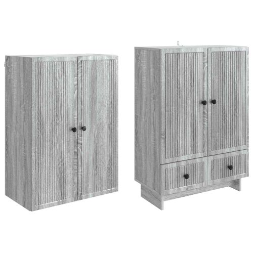 Комплект шкафове 2 pcs Сив Сонома 66 х 34,5 х 95 см