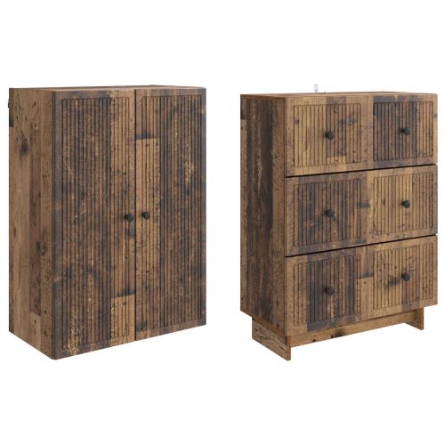 Комплект шкафове 2 pcs 66 x 34,5 x 90 см Инженерна дървесина
