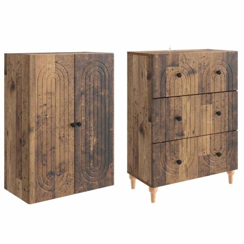 Комплект шкафове 2 pcs 66 x 34,5 x 90 см Инженерна дървесина