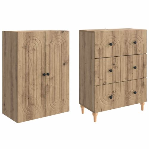 Комплект шкафове 2 pcs 66 x 34,5 x 90 см Инженерна дървесина