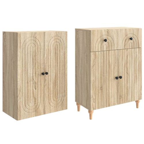 Комплект шкафове 2 pcs 66 x 34,5 x 90 см Инженерна дървесина