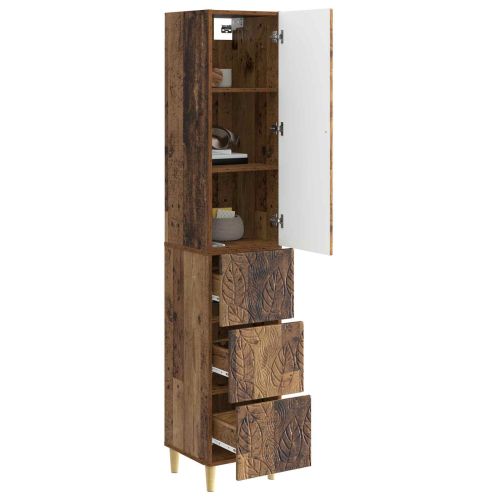 Комплект шкафове 2 бр. 33 x 34,5 x 90 см Инженерна дървесина