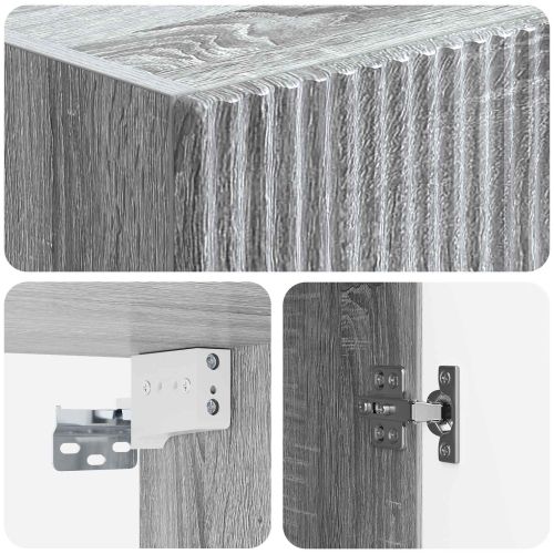 Комплект шкафове 2 бр. 33 x 34,5 x 87 см Инженерна дървесина