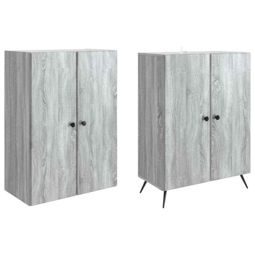 Комплект шкафове 2 pcs Сив Сонома Инженерна дървесина