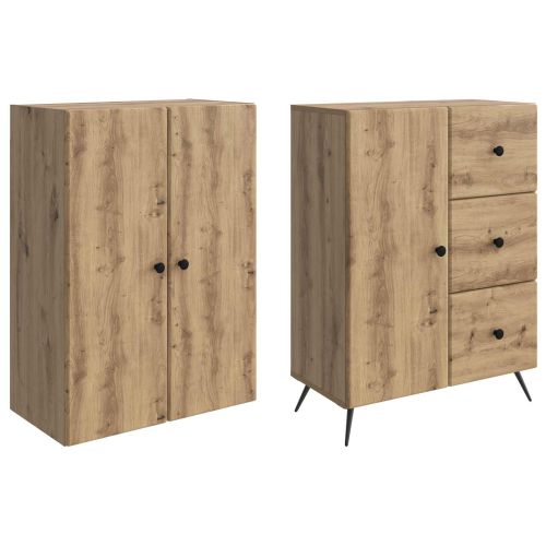 Комплект шкафове 2 pcs Дъб артизан Инженерна дървесина