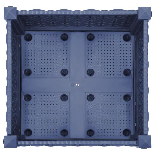 Градинска саксия с колела Синьо сиво 40 x 40 x 33 см ПП