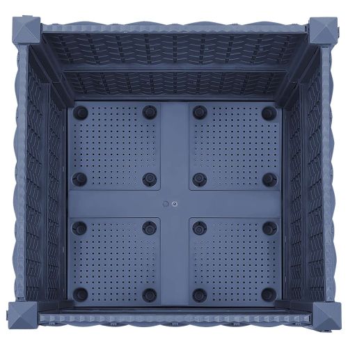 Градинска саксия с колела Синьо сиво 40 x 40 x 48 см ПП
