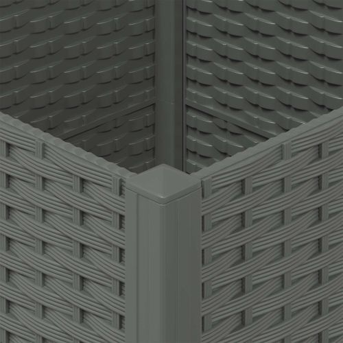 Градинска саксия с колела Светлосиво 40 x 40 x 48 см ПП