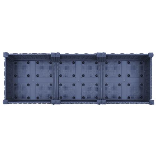 Градинска саксия с колела Синьо сиво 120 x 40 x 33 см ПП