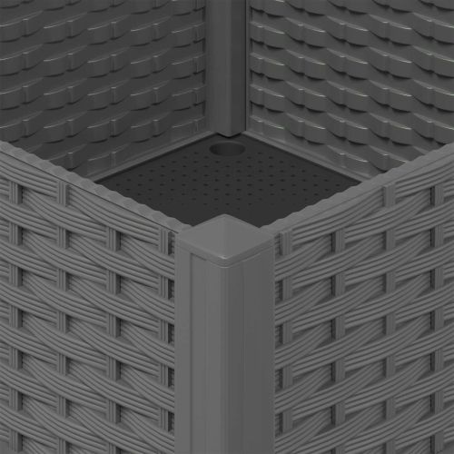 Градинска саксия с колела Светлосиво 120 x 40 x 33 см ПП
