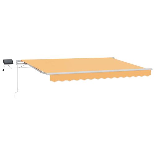 Прибираща се тента Пясък 350 x 250 cm Тъкан и алуминий