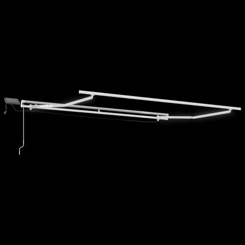 Прибираща се тента Таупе 450 × 350 cm Тъкан и алуминий