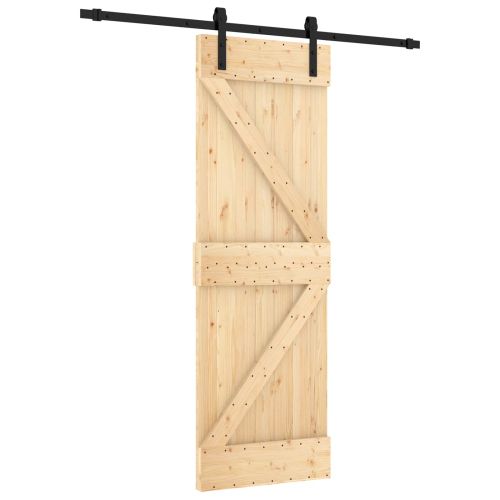 Преплъзваща се врата 70 x 210 cm Естествено и черно