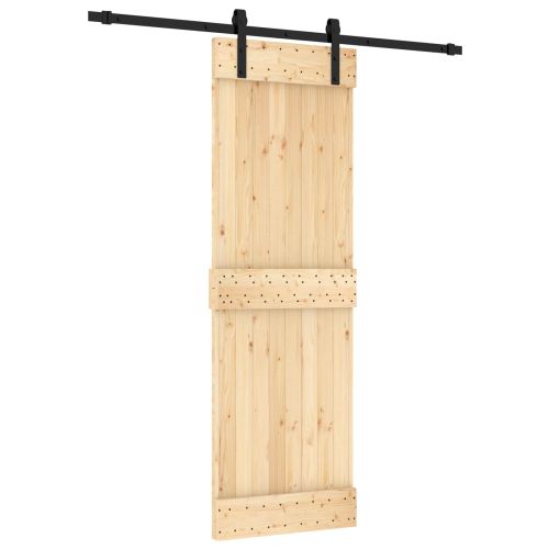 Преплъзваща се врата 70 x 210 cm Естествено и черно