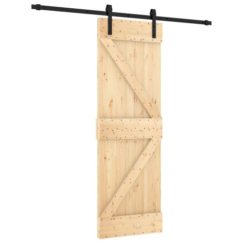 Преплъзваща се врата 70 x 210 cm Естествено и черно