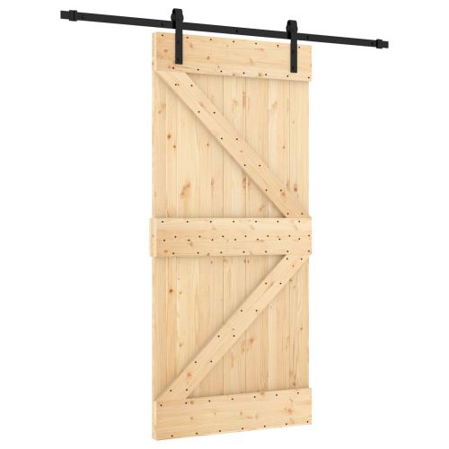 Преплъзваща се врата 95 x 210 cm Естествено и черно