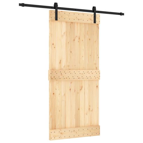 Преплъзваща се врата Естествено и черно 95 x 210 cm