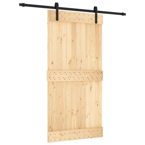Преплъзваща се врата 100 x 210 cm Естествено и черно