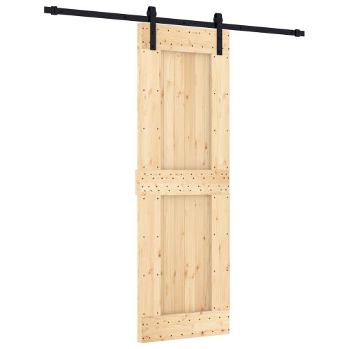 Преплъзваща се врата 70 x 210 cm Естествено и черно
