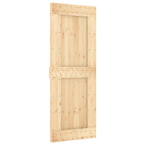 Преплъзваща се врата Естествено и черно 80 x 210 cm
