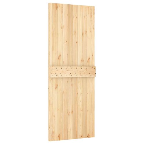 Преплъзваща се врата Естествено и черно 80 x 210 cm