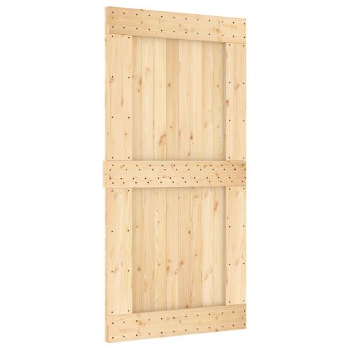 Преплъзваща се врата Естествено и черно 100 x 210 cm