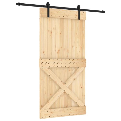 Преплъзваща се врата 100 x 210 cm Естествено и черно
