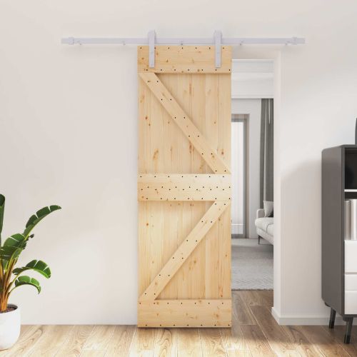 Преплъзваща се врата Естествено и бяло 70 x 210 cm