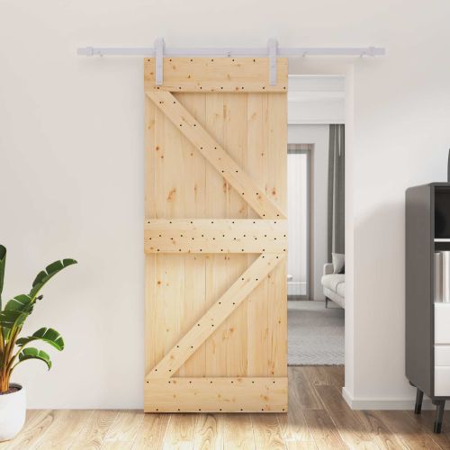 Преплъзваща се врата Естествено и бяло 85 x 210 cm