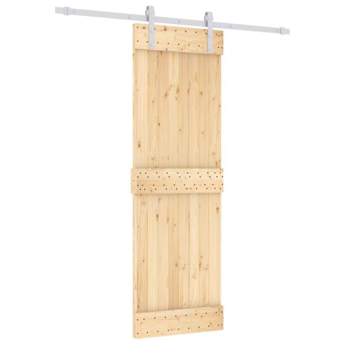 Преплъзваща се врата 70 x 210 cm Естествено и бяло