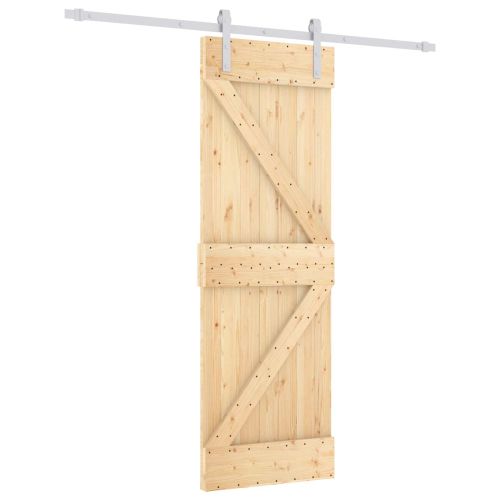 Преплъзваща се врата 70 x 210 cm Естествено и бяло