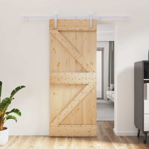 Преплъзваща се врата Естествено и бяло 85 x 210 cm