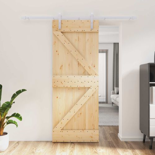 Преплъзваща се врата Естествено и бяло 80 x 210 cm