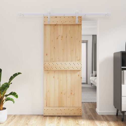 Преплъзваща се врата Естествено и бяло 80 x 210 cm