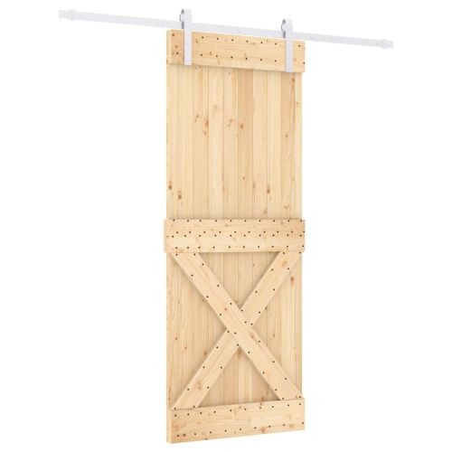 Преплъзваща се врата Естествено и бяло 80 x 210 cm