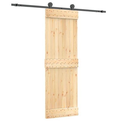 Преплъзваща се врата 70 x 210 cm Естествено и черно