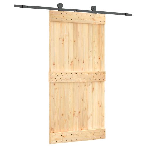 Преплъзваща се врата 100 x 210 cm Естествено и черно