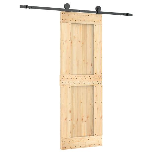 Преплъзваща се врата 70 x 210 cm Естествено и черно