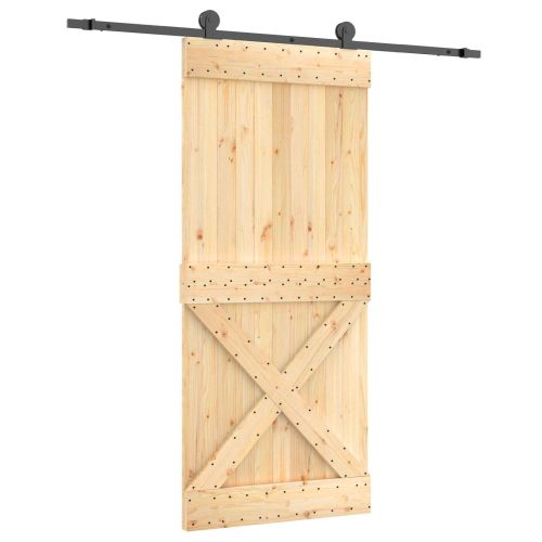 Преплъзваща се врата 90 x 210 cm Естествено и черно