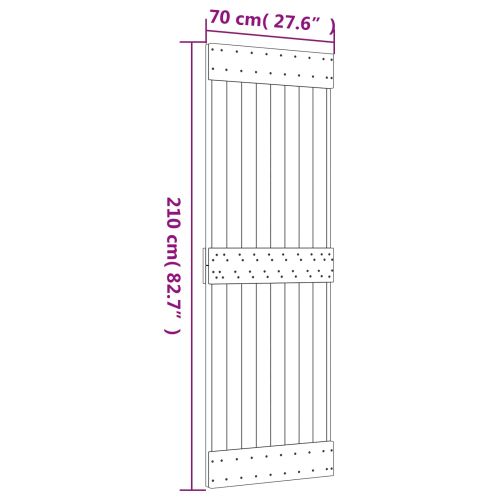 Преплъзваща се врата Естествено и бяло 70 x 210 cm