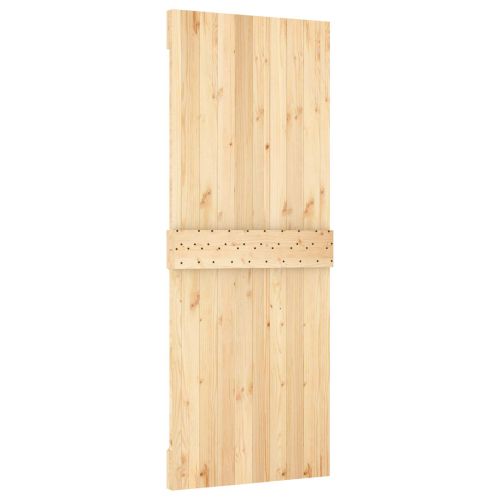 Преплъзваща се врата 80 x 210 cm Естествено и бяло