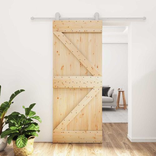 Преплъзваща се врата Естествено и бяло 80 x 210 cm