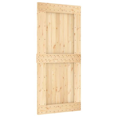 Преплъзваща се врата 95 x 210 cm Естествено и черно